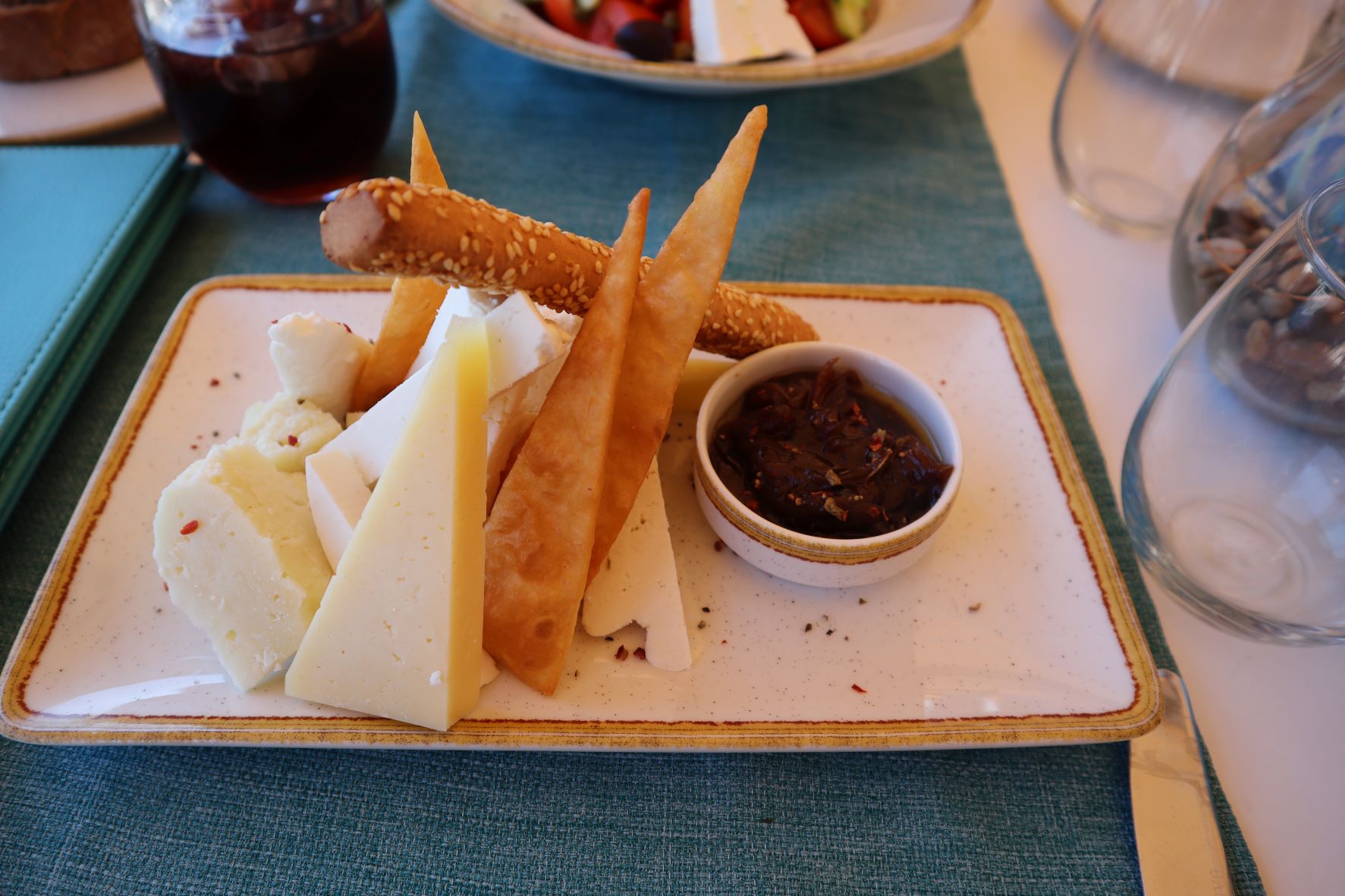 Cheese plate at Apagio